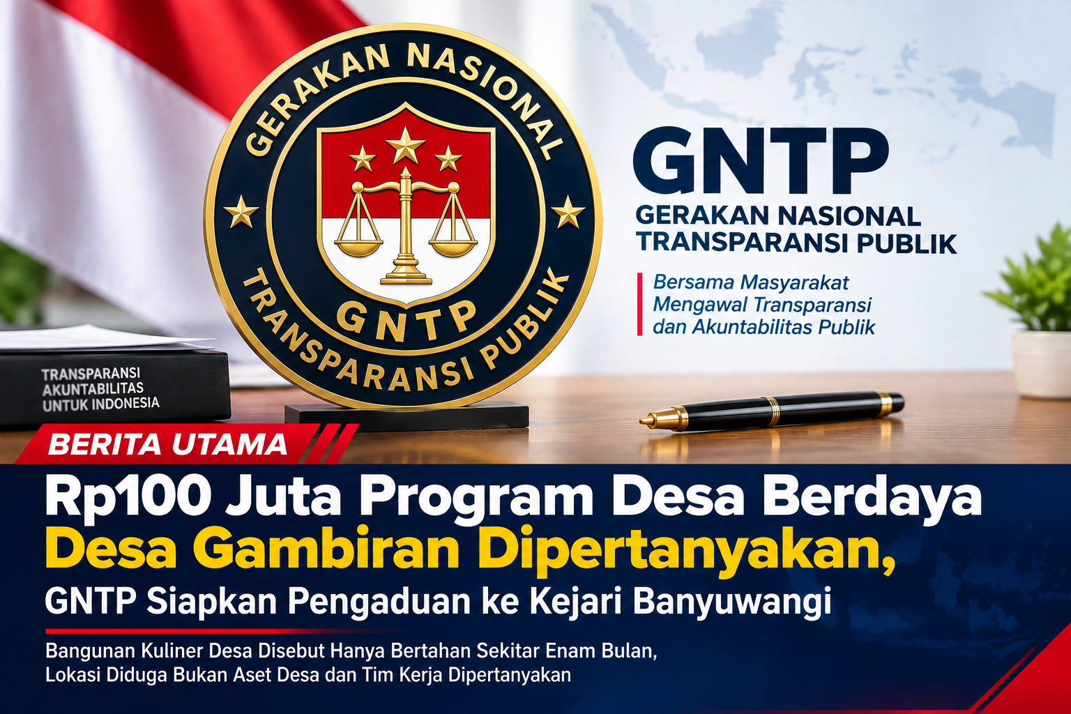 Rp100 Juta Program Desa Berdaya Desa Gambiran Dipertanyakan, GNTP Siapkan Pengaduan ke Kejari Banyuwangi